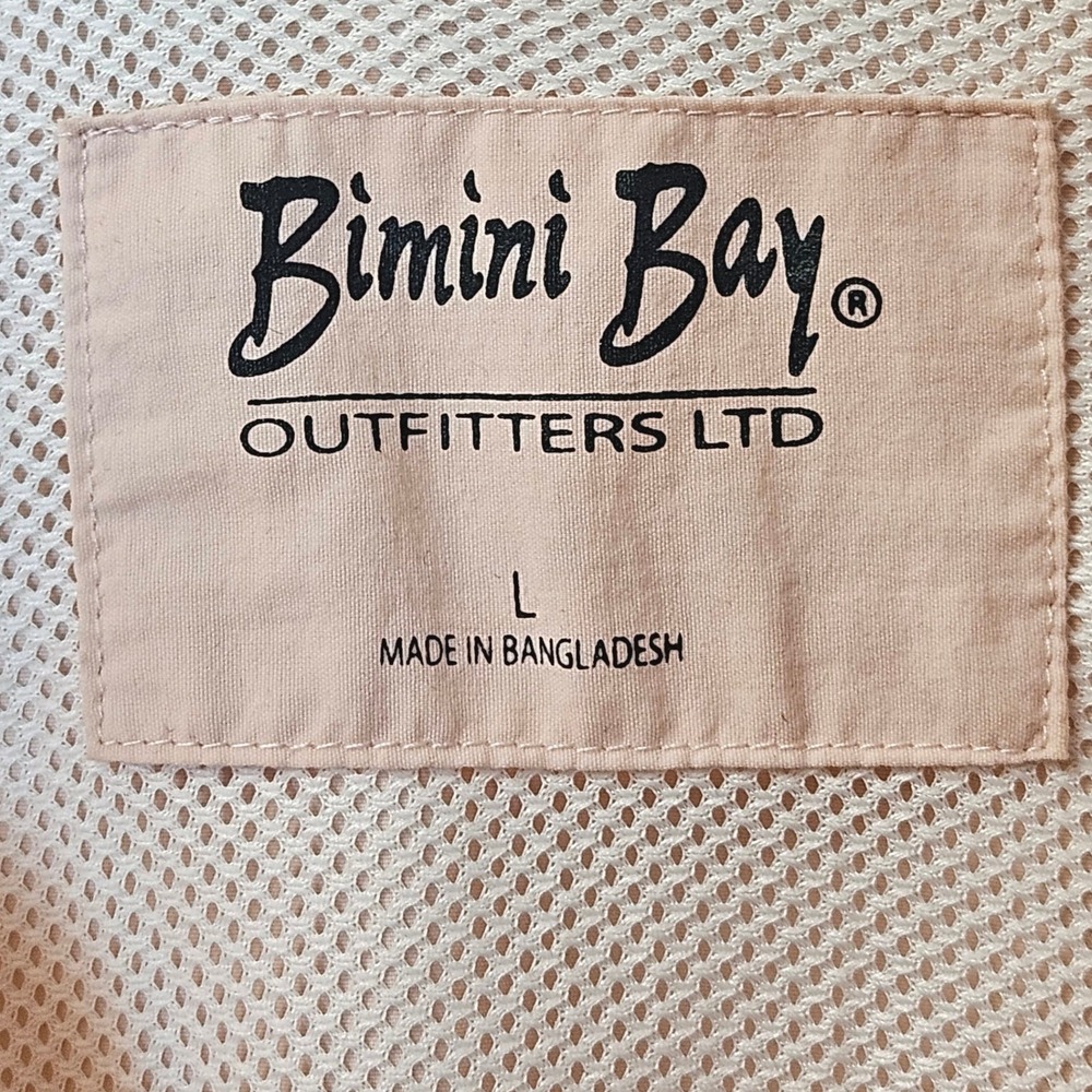 Bimini Bay Vented Fishing Shirt Large Pink Short Sleeve Performance Sun UV Top L - Picture 3 of 7